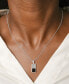 ფოტო #2 პროდუქტის Onyx Happiness Dog Tag 18" Pendant Necklace in Sterling Silver