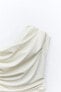 Фото #8 товара Длинное платье из эластичной ткани со сборками ZARA