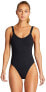 Фото #1 товара Vitamin A 269516 Women's Leah Full Back Coverage Bodysuit Black Size M