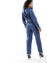 & Other Stories lightweight denim jumpsuit with patch pockets in blue wash