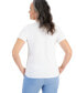 ფოტო #2 პროდუქტის Women's Cotton Short-Sleeve Scoop-Neck Top, XS-4X, Created for Macy's
