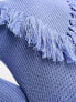 Фото #3 товара Wednesday's Girl crew neck jumper with fringe detail in blue