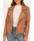 Фото #2 товара Womens Spencer Faux Suede Moto Jacket
