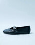 Фото #2 товара ASOS DESIGN Lavish Premium Leather Mary jane ballet in black