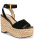 Фото #1 товара Women's April Ankle-Strap Raffia-Wedge Sandals