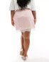 Фото #4 товара ASOS DESIGN Curve Lace trim mini skirt in pink