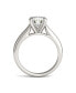ფოტო #4 პროდუქტის Moissanite Cathedral Solitaire Ring (1-9/10 Carat Total Weight Diamond Equivalent) in 14K White Gold