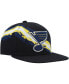 Фото #1 товара Men's Black St. Louis Blues Vintage-Like Paintbrush Snapback Hat