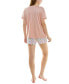 ფოტო #2 პროდუქტის Women's 2-Pc. Printed Short Pajamas Set