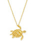 Фото #3 товара Le Vian chocolatier® Neopolitan Opal (1 ct. t.w.) & Diamond (1/2 ct. t.w.) Sea Turtle Adjustable 20" Pendant Necklace in 14k Gold