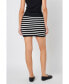 Women's Knit Striped Mini Skirt