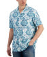 Фото #1 товара Men's Medallion-Print Camp-Collar Resort Shirt, Created for Macy's