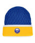 Фото #2 товара Men's Gold, Royal Buffalo Sabres Iconic Striped Cuffed Knit Hat