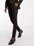 ASOS DESIGN skinny suit trousers in burgundy check