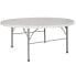 Фото #4 товара 72'' Round Bi-Fold Granite White Plastic Folding Table