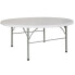 Фото #4 товара 72'' Round Bi-Fold Granite White Plastic Folding Table