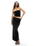 Фото #1 товара ASOS DESIGN velvet column skirt co ord in black