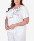 Фото #3 товара Plus Size All American Butterfly Heat Seat Short Sleeve Top