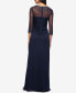 Фото #7 товара Women's Illusion Embellished A-Line Gown