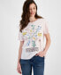 ფოტო #2 პროდუქტის Juniors' Peanuts Graphic Snoopy T-Shirt