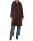 Фото #1 товара Women's Notched-Collar Faux-Fur Coat