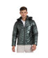 Men's Forest Green Zip-Front Quilted Puffer Jacket