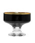 Фото #1 товара 4" Dessert Cups with Stem and Colored Rim, Set of 6