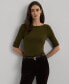 ფოტო #1 პროდუქტის Petite Slim-Fit Boat-Neck Top