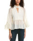 Фото #1 товара Rosewater Remi Shimmer Top Women's White S