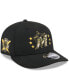 Фото #1 товара Men's Black Miami Marlins 2024 Armed Forces Day Low Profile 9FIFTY Snapback Hat