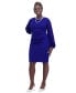 ფოტო #4 პროდუქტის Women's Lace-Sleeve Crepe Sheath Dress