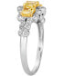 Couture® Sunny Yellow Diamond (3/4 ct. t.w.) & Vanilla Diamond (1/5 ct. t.w.) Tiara Ring in 14k Two-Tone Gold