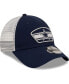 Men's Navy, White Dallas Cowboys Logo Patch Trucker 9FORTY Snapback Hat