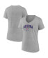 Фото #2 товара Women's Heather Gray Arizona Wildcats Evergreen Campus V-Neck T-shirt