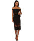 ფოტო #1 პროდუქტის Women's Mesh-Panel Midi Dress