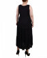 ფოტო #2 პროდუქტის Plus Size Sleeveless Surplice Tiered Dress
