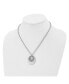 Фото #2 товара Chisel brushed Flower Cutout Pendant Cable Chain Necklace