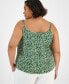 Фото #2 товара Plus Size Printed Cowlneck Camisole Top, Created for Macy's