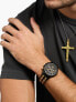 Фото #4 товара Наручные часы Hamilton мужские швейцарские автоматические Хронограф Intra-Matic с черным кожаным ремешком 40мм.
