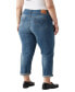 ფოტო #2 პროდუქტის Plus Size Mid Rise Roll-Cuff Boyfriend Jeans