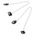 Фото #2 товара Corsair Premium Sleeved SATA-Kabel gewinkelt, weiß 30cm - 2er Pack