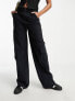 ASOS DESIGN Tall oversized cargo trouser with multi pocket in black