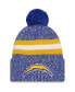 Фото #1 товара Men's Blue Los Angeles Chargers 2023 Sideline Cuffed Knit Hat With Pom