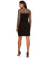 Фото #2 товара Women's Mesh-Trim Sheath Crepe Dress