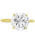 ფოტო #1 პროდუქტის Cubic Zirconia Solitaire Textured Shank Engagement Ring in 10k Gold