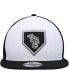 ფოტო #2 პროდუქტის Men's White, Black Oakland Athletics 2022 Clubhouse Trucker 9FIFTY Snapback Hat