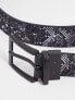 Фото #4 товара ASOS DESIGN slim reversible faux leather belt in black and snake