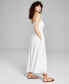 Фото #3 товара Women's Sleeveless Smocked Maxi Dress, Created for Macy's