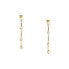 Luxury gold-plated earrings with clear Creole SAUP07 crystals