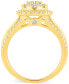 ფოტო #4 პროდუქტის Diamond Halo Cluster Engagement Ring (1 ct. t.w.) in 14k Gold